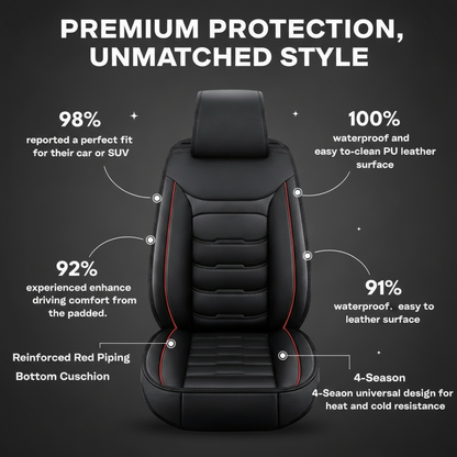 Universal PU Leather Car Seat Cover - Front Single Seat