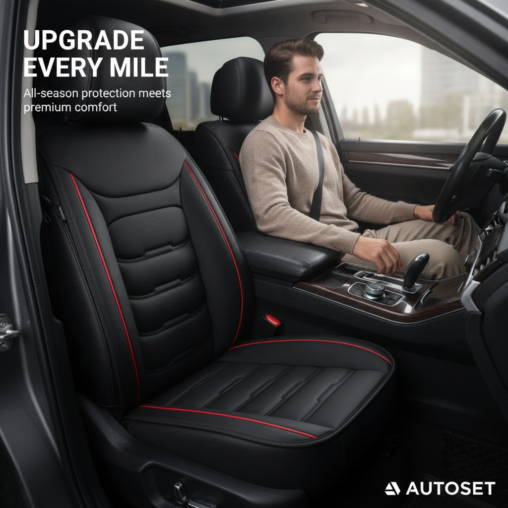 Universal PU Leather Car Seat Cover - Front Single Seat